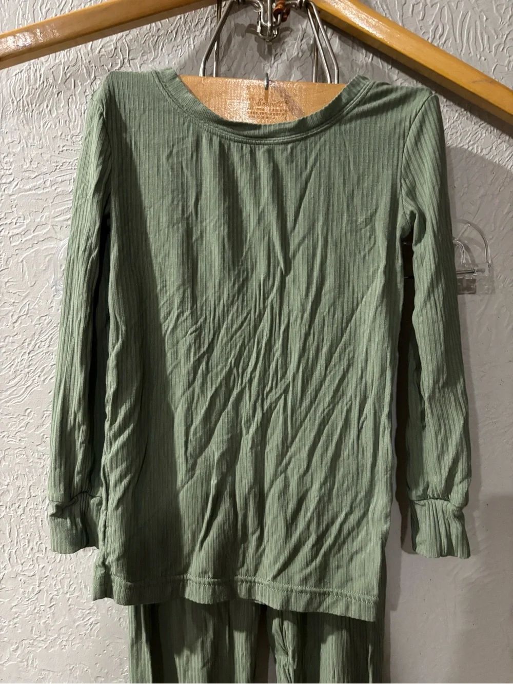 Little Sleepies Bamboo Lightweight Long Sleeve with Pants Pajama Set Green Sz 4T